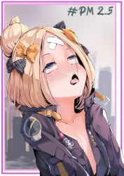 Rule 34 | 1girl, abigail williams (fate), abigail williams (traveling outfit) (fate), absurdres, ahegao, black bow, black jacket, blue eyes, blush, bow, breasts, coat, commentary request, dashed eyes, fate/grand order, fate (series), hair bow, hair bun, highres, jacket, looking up, naked coat, official alternate costume, orange bow, parted bangs, pattadonza, polka dot, polka dot bow, single hair bun, small breasts, solo, tearing up, tongue, tongue out