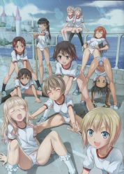 Rule 34 | absurdres, gym uniform, highres, multiple girls, official art, panties, strike witches, underwear, world witches series