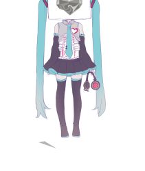 Rule 34 | 1girl, bare shoulders, black footwear, black skirt, black sleeves, black thighhighs, blood, blue hair, blue necktie, boots, clothes lift, clothing cutout, collared shirt, commentary request, detached sleeves, grey shirt, hair ornament, hatsune miku, headphones, headset, heart, heart cutout, heart on chest, heremia, highres, holding, holding headphones, long hair, long sleeves, necktie, pleated skirt, ribs, shirt, shirt lift, simple background, skirt, sleeveless, sleeveless shirt, sleeves past wrists, solo, thigh boots, thighhighs, tie clip, twintails, very long hair, vocaloid, white background, wide sleeves