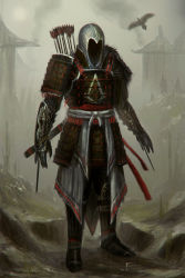 Rule 34 | armor, arrow (projectile), assassin&#039;s creed, assassin&#039;s creed (series), hood, samurai, tagme, weapon
