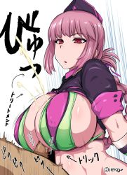 Rule 34 | 1boy, 1girl, abs, bouncing breasts, braid, breasts, cum, ejaculation, fate/grand order, fate (series), florence nightingale (fate), gloves, hetero, huge breasts, isemagu, open mouth, paizuri, penis, pink hair, red eyes, shaking, swimsuit, florence nightingale (trick or treatment) (fate), uncensored
