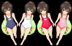 Rule 34 | absurdres, highres, one-piece swimsuit, school swimsuit, swimsuit, to love-ru, vector trace, white school swimsuit, white one-piece swimsuit, yuuki mikan