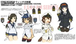 Rule 34 | 4girls, animal ears, bad id, bad pixiv id, cat ears, cat tail, commentary request, dakku (ogitsune), head wings, multiple girls, strike witches, strike witches 1991, swimsuit, swimsuit under clothes, tail, translation request, uniform, wings, world witches series