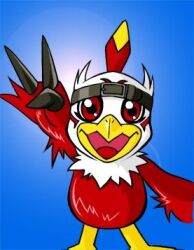 Rule 34 | 1other, beak, digimon, digimon (creature), hawkmon, looking at viewer, lowres, other focus, solo