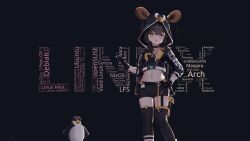 Rule 34 | 1girl, absurdres, animal, bird, black gloves, black hair, black jacket, black thighhighs, chain, choker, commission, cropped jacket, gloves, highres, hood, hood up, hooded jacket, jacket, jewelry, krita (medium), linux, looking at viewer, navel, necklace, os-tan, penguin, pixiv commission, raviolimavioli, solo, sunglasses, thighhighs, tux, yellow eyes