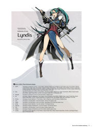 Rule 34 | 1girl, absurdres, armor, artist name, boots, character name, dual wielding, earrings, fire emblem, fire emblem: the blazing blade, fire emblem awakening, full body, fur trim, green eyes, green hair, hair ornament, high ponytail, highres, holding, japanese armor, jewelry, long hair, lyn (fire emblem), miwa shirow, nintendo, official art, open mouth, ponytail, reverse grip, sash, simple background, solo, sword, very long hair, weapon, white background