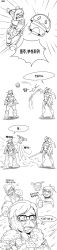 Rule 34 | 1boy, 1girl, absurdres, artist name, beads, boots, comic, cyborg, gameplay mechanics, genji (overwatch), glasses, gloves, greyscale, hair bun, hair ornament, hair stick, hairpin, highres, jmg, katana, korean text, long image, mei (overwatch), monochrome, open mouth, overwatch, overwatch 1, parka, reaching, reaching towards viewer, simple background, single hair bun, snowball (overwatch), sword, tall image, tears, throwing, translation request, weapon, white background, wide-eyed, winter clothes