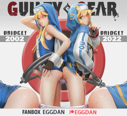 Rule 34 | 2002, 2022, 2boys, anal, anal object insertion, ass, ass-to-ass, bent over, black gloves, blonde hair, bridget (guilty gear), censored, dildo, double dildo, dual persona, erection, eyelashes, fingerless gloves, gloves, green eyes, guilty gear, guilty gear strive, guilty gear xx, hat, hood, hood up, hoodie, jacket, long hair, looking at viewer, male focus, male penetrated, miniskirt, mosaic censoring, multiple boys, object insertion, paid reward available, penis, selfcest, sex toy, shared object insertion, skirt, standing, steamed egg, teeth, thighs, trap, yaoi