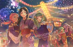 Rule 34 | 6+girls, alternate costume, black hair, camilla (fire emblem), commission, eyebrows hidden by hair, fire emblem, fire emblem: three houses, fire emblem awakening, fire emblem fates, fire emblem heroes, flayn (fire emblem), green eyes, green hair, hair ornament, japanese clothes, multiple girls, nintendo, picnicic, pink hair, pointy ears, rhea (fire emblem), say&#039;ri (fire emblem), skeb commission, swept bangs