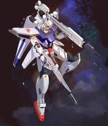 Rule 34 | 1990s (style), bazooka (gundam), beam rifle, commentary, concept art, energy cannon, energy gun, english commentary, f91 gundam, firstw1, gundam, gundam f91, machinery, mecha, milky way, mobile suit, nebula, no humans, realistic, retro artstyle, robot, science fiction, sketch, space, star (sky), star (symbol), starry background, weapon