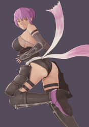 Rule 34 | 1girl, ass, ayane (doa), breasts, dead or alive, highres, large breasts, purple hair, solo