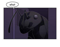 Rule 34 | 1other, 4koma, ant, border, bug, comic, english text, gomulgong, halloween, insect, original, oversized insect, speech bubble, white border