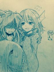 Rule 34 | 3girls, :d, animal ears, blush, bow, capelet, carrying, commentary request, drill hair, efukei, fingernails, fins, fish tail, flying sweatdrops, hair between eyes, hair bow, hand on another&#039;s shoulder, head fins, heavy, highres, imaizumi kagerou, japanese clothes, jitome, kimono, long hair, looking at another, mermaid, monochrome, monster girl, multiple girls, one-hour drawing challenge, open mouth, princess carry, sekibanki, shaded face, sharp fingernails, shoes, short hair, sidelocks, skirt, sleeves past wrists, smile, sweat, tail, touhou, traditional media, trembling, twin drills, wakasagihime, walking, wide sleeves, wolf ears