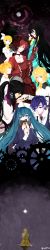 Rule 34 | 4boys, 6+girls, absurdres, alcohol, alternate hair color, aqua eyes, aqua hair, black cape, black hair, blonde hair, blue dress, blue eyes, blue hair, bracelet, breasts, cape, chaban capriccio (vocaloid), chain, choker, cleavage, cloak, clogs, covering own mouth, cross, cross necklace, cup, dress, drinking glass, evillious nendaiki, flower, frilled dress, frills, frown, full moon, gavel, gears, glass, gloves, gothic lolita, green hair, gumi, hair ribbon, hat, highres, hime cut, japanese clothes, jewelry, kagamine len, kagamine rin, kaito (vocaloid), kamui gakupo, kimono, kiss, kissing hand, light particles, lolita fashion, long hair, long image, megurine luka, meiko (vocaloid), mini hat, monocle, moon, multiple boys, multiple girls, necklace, night, night sky, ponytail, purple eyes, red gloves, ribbon, rose, servant, serving dome, short hair, sidelocks, sky, tall image, torn cape, torn clothes, twitter username, veil, very long hair, victorian, vocaloid, waitress, white gloves, white ribbon, wine, wine glass, zu (efgh9930)