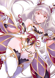 Rule 34 | 1girl, absurdres, animal ears, blunt bangs, breasts, cat ears, chest jewel, cleavage, detached sleeves, facial mark, highleg, highleg leotard, highres, leotard, long hair, low twintails, nia (blade) (xenoblade), nia (xenoblade), short hair, silver hair, small breasts, solo, spoilers, thighhighs, twintails, ug333333, very long hair, xenoblade chronicles (series), xenoblade chronicles 2, yellow eyes