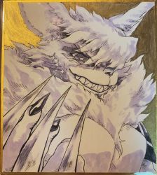 Rule 34 | + +, 10s, 1girl, breasts, claws, digimon, digimon adventure tri., fangs, fur collar, furry, glowing markings, graphite (medium), highres, kira dra h, meicrackmon vicious mode, monochrome, no nipples, portrait, sharp nails, tail, traditional media