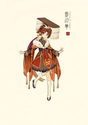 Rule 34 | 1girl, :o, adapted costume, artist name, bare shoulders, beige background, benienma (fate), black bow, bow, chinese clothes, concept art, copyright name, dress, fate/grand order, fate (series), flats, forehead jewel, full body, fur trim, gradient hair, guan hat, hair bow, hanfu, highres, kneehighs, layered sleeves, logo, long hair, long sleeves, looking at viewer, low ponytail, mian guan, multicolored hair, outstretched arms, pom pom (clothes), ponytail, red eyes, red hair, ribbon, robe, sash, simple background, socks, solo, standing, standing on one leg, tassel, very long hair, white socks, wide sleeves, zerocastle