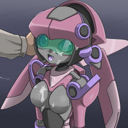 Rule 34 | android, blush, cum, medarot, nollety, robot ears, smile