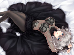 Rule 34 | 10s, 1girl, :d, alternate costume, armpits, arms up, baretto, baretto (firearms 1), black bra, black pantyhose, black skirt, blush, bodystocking, bra, breasts, cleavage, clothing cutout, collar, dress, frills, kantai collection, kashima (kancolle), large breasts, lingerie, looking at viewer, navel, navel cutout, open mouth, pantyhose, see-through, short hair, silver hair, skirt, smile, solo, two side up, underwear, wavy hair, wavy mouth, wrist cuffs