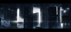 Rule 34 | asteroid ill, bad id, bad twitter id, building, city, city lights, cityscape, cloud, commentary request, highres, letterboxed, light rays, no humans, original, scenery, science fiction, sky, skyscraper, sunbeam, sunlight, translated