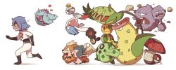 Rule 34 | 1boy, amoonguss, cacnea, carnivine, chimecho, creatures (company), game freak, gen 1 pokemon, gen 3 pokemon, gen 4 pokemon, gen 5 pokemon, gen 6 pokemon, gen 7 pokemon, growlithe, inkay, james (pokemon), mareanie, mime jr., nintendo, pokemon, pokemon (anime), pokemon (creature), running, smile, team rocket, victreebel, weezing, yamask