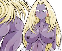 Rule 34 | ass, blonde hair, breasts, colored skin, creatures (company), game freak, gen 1 pokemon, jynx, large breasts, long hair, nintendo, nipples, no humans, pokemon, pokemon (creature), purple skin, uranoyoru