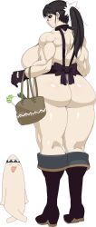 Rule 34 | ass, backboob, black hair, body blush, boots, breasts, cattleya (queen&#039;s blade), curvy, highres, hobby japan, jill besson (vordandan), knee boots, muscular, nude, ponytail, queen&#039;s blade, queen&#039;s blade lost worlds, tagme, thick thighs, thighs