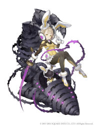Rule 34 | 1girl, animal ears, animal ears helmet, blonde hair, bodysuit, breasts, briar rose (sinoalice), covered navel, frills, full body, helmet, highres, holding, holding sword, holding weapon, ji no, looking at viewer, official art, rabbit ears, saber (weapon), sinoalice, skin tight, small breasts, solo, space helmet, spacesuit, square enix, stuffed toy, sword, thorns, weapon, white background, yellow eyes