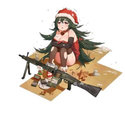 Rule 34 | 1girl, ameli (girls&#039; frontline), ameli (little gift tree) (girls&#039; frontline), ammunition box, bare shoulders, bell, belt feed, black gloves, blush stickers, boots, bow, box, breasts, brown thighhighs, bullet, candle, cardboard box, cetme ameli, choker, christmas, christmas ornaments, christmas star, cleavage, cold, colored shoe soles, convenient leg, crossed bangs, crying, crying with eyes open, detached sleeves, elbow gloves, empty eyes, full body, fur-trimmed boots, fur trim, girls&#039; frontline, gloves, green hair, hair bow, hat, hugging own legs, large breasts, light frown, long hair, neck bell, official alternate costume, official art, parted lips, price tag, red bow, red choker, red eyes, red footwear, red sweater, sale, santa hat, simple background, sitting, skindentation, sleeveless, sleeveless sweater, snow, snow on body, snow on face, solo, star (symbol), star ornament, sweater, tears, thighhighs, torn clothes, torn hat, transparent background, trembling, very long hair, waterkuma