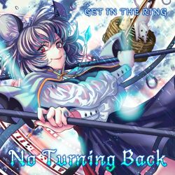 Rule 34 | 1girl, album cover, animal ears, basket, blue sky, capelet, cheese, circle name, close-up, cloud, cover, crystal, determined, dowsing rod, dress, dual wielding, english text, food, game cg, get in the ring, grey capelet, grey dress, grey hair, grey skirt, grey vest, holding, holding weapon, incoming attack, jewelry, jubako (nest of boxes), laser, layered clothes, long sleeves, magic circle, mouse (animal), mouse ears, mouse girl, mouse tail, nazrin, official art, pendant, prehensile tail, rain, red eyes, shirt, short hair, skirt, skirt set, sky, smirk, solo, spell card, tail, touhou, touhou cannonball, vest, weapon, white shirt