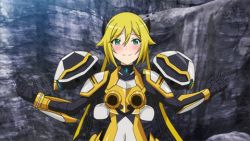 Rule 34 | 1girl, animated, animated gif, blonde hair, blue eyes, bouncing breasts, breasts, cleavage, large breasts, long hair, lowres, navel, ore twintail ni narimasu, shindou erina, solo, tailyellow, twintails, very long hair