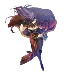 Rule 34 | 1girl, black thighhighs, breasts, cleavage, fire emblem, fire emblem echoes: shadows of valentia, fire emblem heroes, full body, hair over one eye, highres, lace, lace-trimmed legwear, lace trim, large breasts, long hair, nintendo, official art, solo, sonya (fire emblem gaiden), thighhighs, transparent background