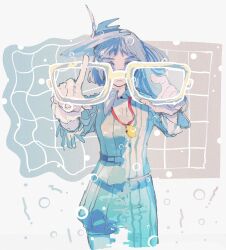 Rule 34 | 1girl, breasts, circle, flcl, glasses, highres, masumi-trombone, medal, ninamori eri, pastel colors, pov, scene reference, small breasts, square, standing