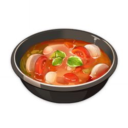 Rule 34 | artist request, bowl, commentary, english commentary, food, food focus, game cg, genshin impact, leaf, lowres, no humans, official art, radish, simple background, soup, still life, third-party source, tomato, transparent background, vegetable