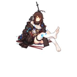 Rule 34 | 1girl, :o, ahoge, bag, baggy clothes, battle rifle, black ribbon, black skirt, blazer, blush, breasts, brown hair, brown jacket, coat, feet, full body, girls&#039; frontline, gradient hair, gun, hair ribbon, holding, holding gun, holding weapon, jacket, light particles, loafers, long hair, looking at viewer, m14, m14 (girls&#039; frontline), m14 (mod3) (girls&#039; frontline), medium breasts, mod3 (girls&#039; frontline), multicolored hair, neck ribbon, off shoulder, official alternate costume, official art, open clothes, open coat, pleated skirt, pouch, rain lan, ribbon, rifle, shirt, shoes, sidelocks, sitting, skirt, sleeves past wrists, solo, thighhighs, torn clothes, torn shirt, torn thighhighs, transparent background, twintails, two-tone hair, weapon, white thighhighs, yellow eyes, zettai ryouiki