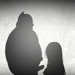 Rule 34 | 1boy, 1girl, age difference, breasts, fat, fat man, hetero, imminent fellatio, kotegawa yui, long hair, lovelovemaid, older man and younger girl, penis silhouette, principal (to love-ru), silhouette, to love-ru