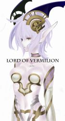 Rule 34 | 1girl, 92m, bad id, bad pixiv id, blue hair, breasts, choker, collar, elf, hair ornament, highres, large breasts, lilith (lord of vermilion), lord of vermilion, open mouth, pointy ears, short hair, solo