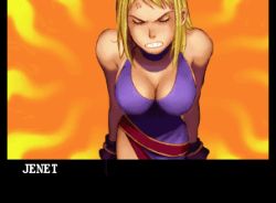 Rule 34 | 1girl, angry, animated, animated gif, jenet behrn, bouncing breasts, breasts, fatal fury, large breasts, lowres, garou: mark of the wolves, snk, solo