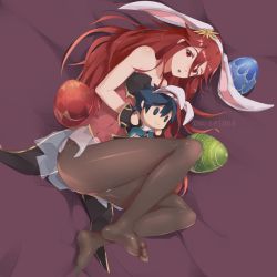 Rule 34 | 1girl, animal ears, armor, artist request, blue hair, character doll, chrom (fire emblem), chrom (spring) (fire emblem), cordelia (fire emblem), fake animal ears, fire emblem, fire emblem awakening, fire emblem heroes, hair ornament, leotard, long hair, looking at viewer, male focus, nintendo, pantyhose, playboy bunny, rabbit ears, rabbit tail, red eyes, red hair, smile, solo, tail, very long hair