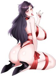 Rule 34 | 1girl, absurdres, ass, bare shoulders, between legs, black hair, blush, bound, bound legs, breasts, circlet, commission, commissioner upload, demotori, fellatio gesture, fingernails, fire emblem, fire emblem: the blazing blade, hand between legs, handjob gesture, high heels, highres, huge ass, huge breasts, jewelry, kneeling, large breasts, long hair, looking at viewer, looking back, makeup, mature female, nail polish, naked ribbon, naughty face, nintendo, non-web source, open mouth, red ribbon, ribbon, sexually suggestive, sideboob, solo, sonia (fire emblem), thighs, tongue, tongue out, transparent background, yellow eyes
