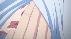 Rule 34 | 1girl, animated, animated gif, blue hair, bouncing breasts, breasts, chidorigafuchi aine, groping, large breasts, lowres, masou gakuen hxh, nipples, torn clothes