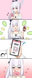Rule 34 | 1boy, 1girl, absurdres, black one-piece swimsuit, blue archive, blue halo, blush, breasts, casual one-piece swimsuit, cellphone, collarbone, doodle sensei (blue archive), eighth note, frilled one-piece swimsuit, frills, grey hair, halo, highres, holding, holding phone, long hair, manjuuumauma, miyako (blue archive), miyako (swimsuit) (blue archive), musical note, official alternate costume, official alternate hairstyle, one-piece swimsuit, open mouth, phone, ponytail, purple eyes, sensei (blue archive), small breasts, smartphone, smile, swimsuit