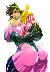 Rule 34 | ass, bodysuit, breasts, extreme muscles, g gundam, gundam, highres, mobile trace suit, muscular, rain mikamura, skin tight