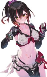 Rule 34 | 1girl, :p, absurdres, android, bikini, blush, bow, bracelet, breasts, brown hair, cleavage, frilled bikini, frilled skirt, frills, gloves, hair between eyes, hair ornament, high ponytail, highres, holding, hololive, hololive summer 2022 swimsuit, jewelry, long hair, looking at viewer, mechanical arms, mechanical legs, miniskirt, multicolored hair, official alternate costume, pink hair, ribbon, roboco-san, robot, satobitob, science fiction, skirt, solo, star (symbol), swimsuit, thigh gap, tongue, tongue out, virtual youtuber, yellow eyes