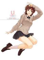 Rule 34 | 1girl, amagami, collared shirt, legs, original, sakurai rihoko, school uniform, serafuku, shirt, solo, sweater, wakatsuki sana