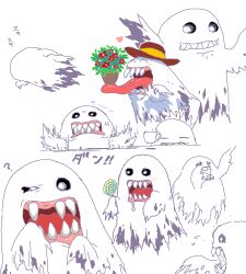Rule 34 | bakemon, candy, digimon, digimon (creature), food, ghost, hat, lollipop, sharp teeth, teeth, tongue, tongue out