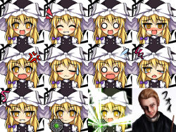 Rule 34 | !, 0 0, 1boy, 1girl, ^ ^, anger vein, bad id, bad pixiv id, blonde hair, blush, bow, closed eyes, draco malfoy, drooling, expressions, faceset, harry potter (series), hat, hat bow, heavy breathing, kirisame marisa, kisaragi zwei, md5 mismatch, mini-hakkero, musical note, odd one out, one eye closed, open mouth, parody, smile, style parody, sweatdrop, tears, touhou, wink, witch, witch hat, wizarding world, yellow eyes