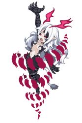 Rule 34 | aura, black sclera, breasts, brother and sister, bug, centipede, colored sclera, corruption, dark persona, demon girl, disgaea, disgaea rpg, floating, liezerota, makai senki disgaea, makai senki disgaea 5, markings, midriff, nippon ichi, official alternate costume, official alternate eye color, official alternate hair color, possessed, possession, red eyes, siblings, spoilers, stomach, void dark (disgaea), white hair, white tail