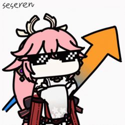 Rule 34 | 1girl, animated, animated gif, arrow (symbol), crossed arms, deal with it (meme), lowres, meme, seseren, sunglasses