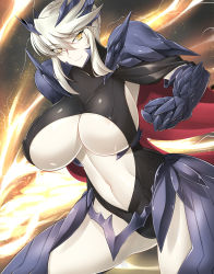 Rule 34 | 1girl, absurdres, areola slip, armor, artoria pendragon (all), artoria pendragon (fate), artoria pendragon (lancer) (fate), artoria pendragon (lancer alter) (fate), blonde hair, breasts, fate/grand order, fate (series), haganef, highres, huge breasts, looking at viewer, navel, pale skin, saber (fate), saber alter, short hair, smile, solo, thighs, underboob, yellow eyes